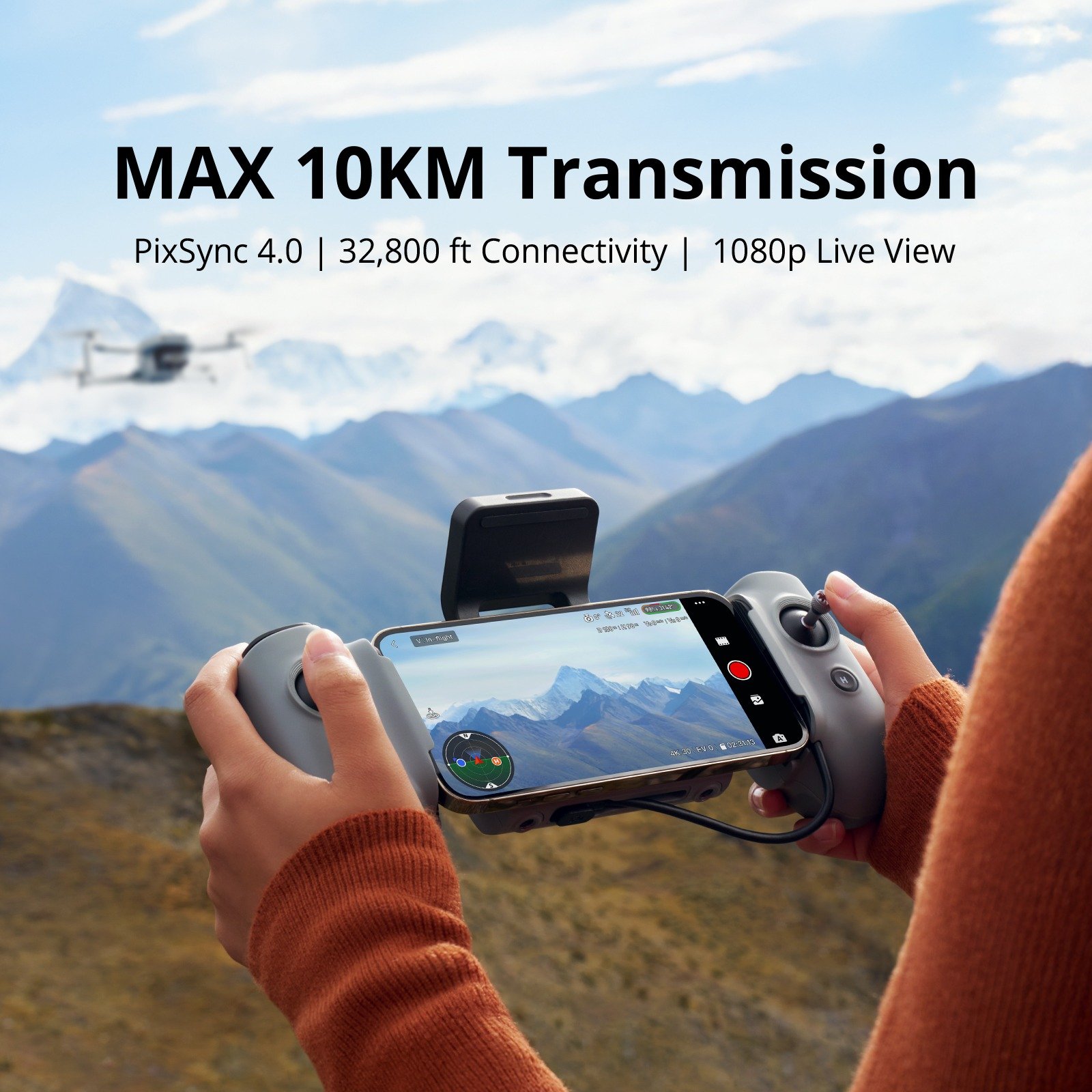 Potensic ATOM 2 controller and 10 km transmission feature