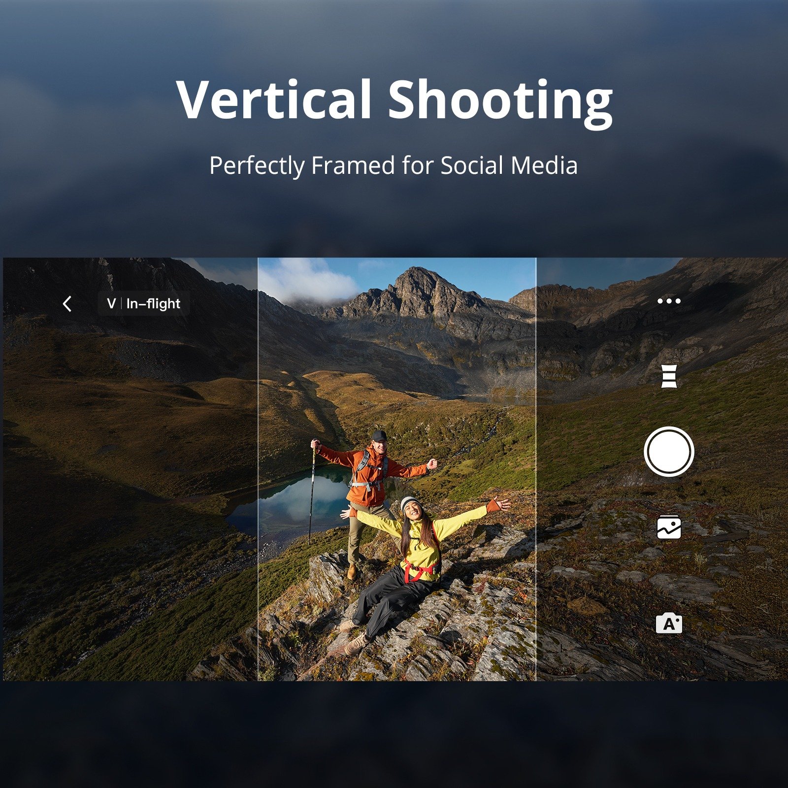 Potensic ATOM 2 vertical shooting feature with landscape examples