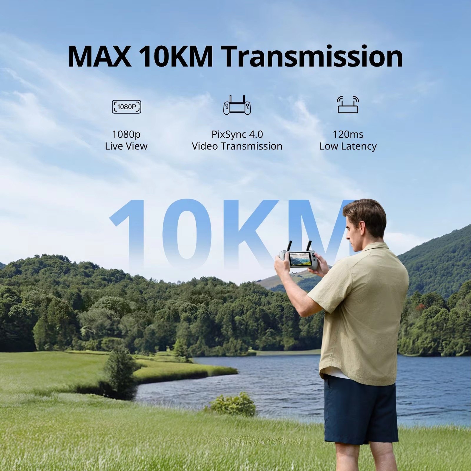 Potensic ATOM 2 with PTD 1 controller and 10 km transmission feature