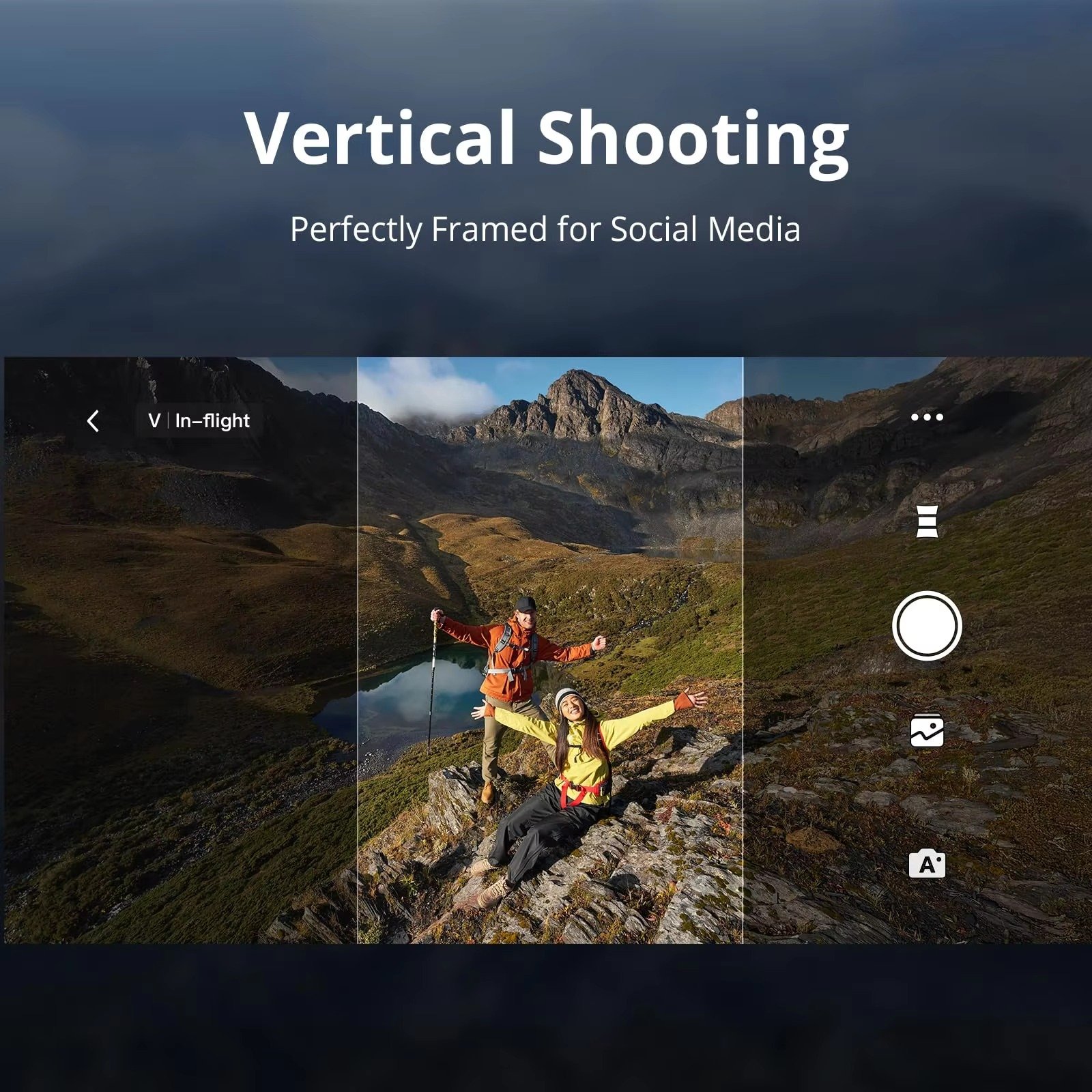 Potensic ATOM 2 vertical shooting feature with landscape examples